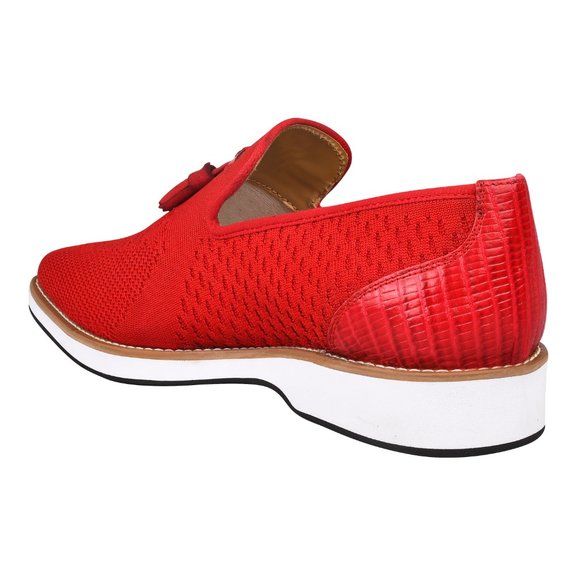 Jean Leather Textile Casual Loafers - Picture 3 of 7